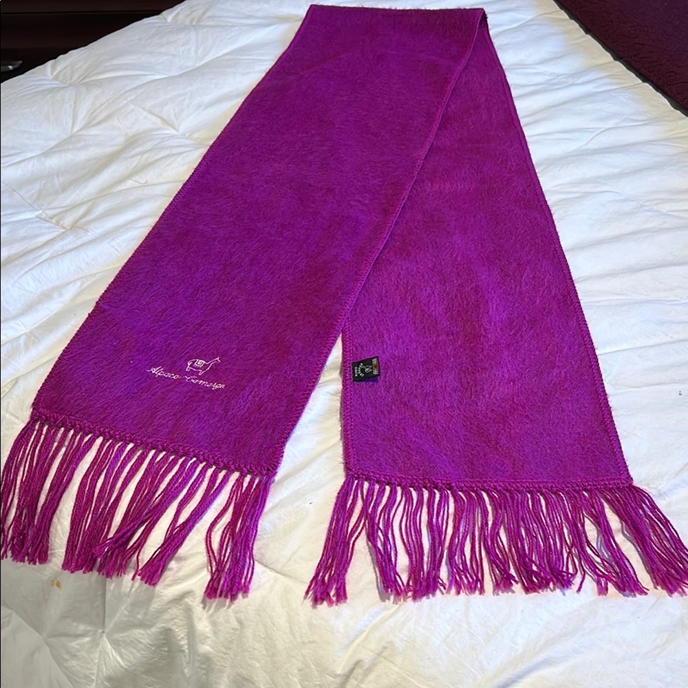 Alpaca Camaro Alpaca Blend Purple Scarf